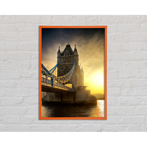 Modernmoments Gerahmtes Leinwandbild Stunning Tower Bridge Sunset